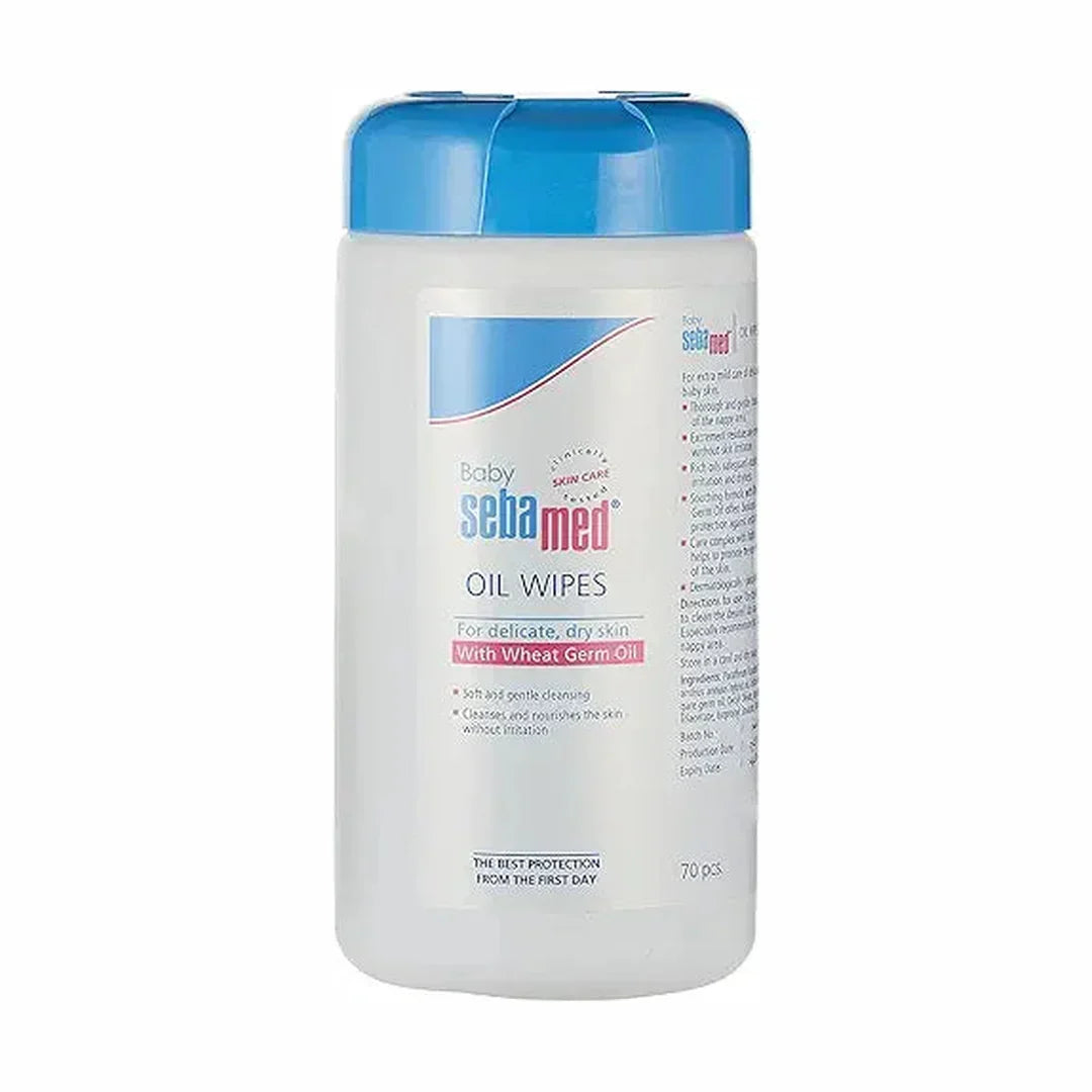SEBAMED BABY OIL WIPES 70PCS