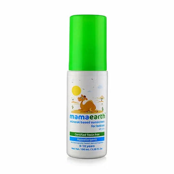 Mamaearth Mineral-Based Baby Sunscreen SPF 20+ | With Zinc Oxide, Calendula, Shea & Cocoa Butter | Broad UV Protection for Sensitive Skin | Non-Greasy, Hypoallergenic, Toxin-Free | 100ml
