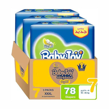 Babyjoy Culotte, Size 7, XXXL, 18-25 Kg, Jumbo Box, 78 Diaper Pants