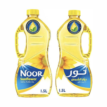 Noor, Sunflower Oil, 2 X 1.5L (Pack of 1)