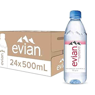 Evian Nature Bottled Water | Mineral Water | 24 X 500Ml