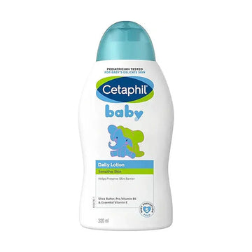 Cetaphil Baby Daily Lotion with Shea Butter, Face & Body Moisturizer, For Delicate and Sensitive Skin, Unscented, 300ml