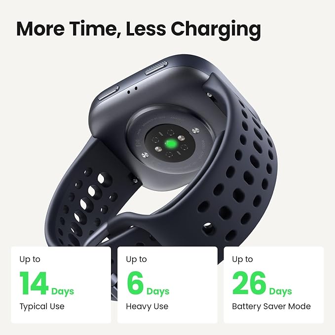 Amazfit Bip 6 Smart Watch 46mm, 14 Day Battery, 1.97" AMOLED Display, GPS & Free Maps, AI, Bluetooth Call & Text, Health, Fitness & Sleep Tracker, 140+ Workout Modes, 5 ATM Water-Resistance
