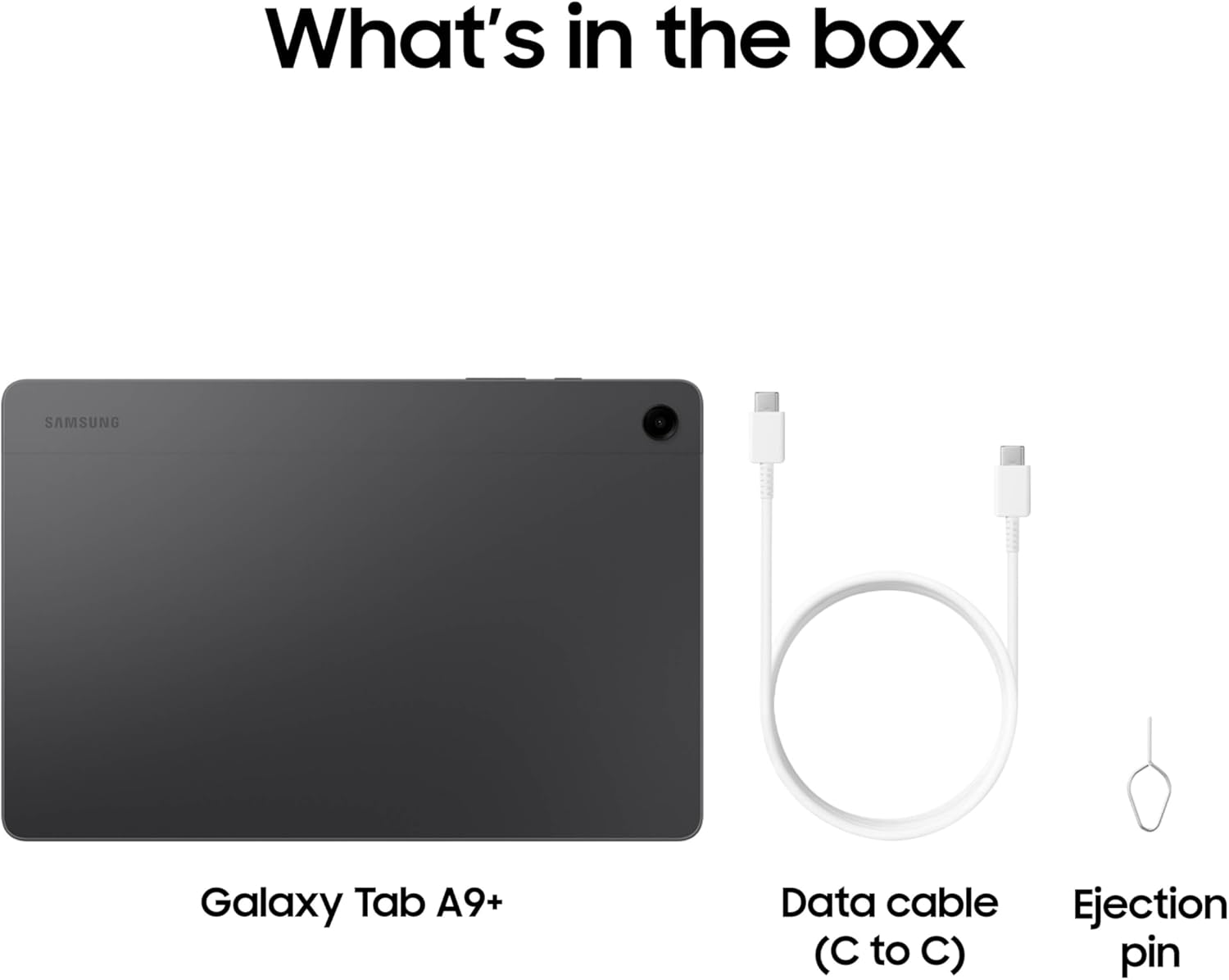 Samsung Galaxy Tab A9+ Plus 11” 128GB Android Tablet, Big Screen, Quad Speakers, Upgraded Chipset, Multi Window Display, Slim, Light, Durable, Kids Friendly Design, US Version, 2024, Graphite