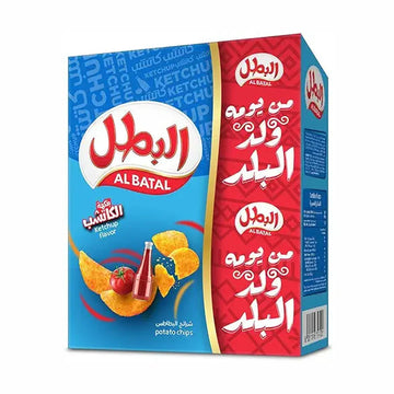 Al Batal Ketchup Flavor Potato Chips, 23 Gm (12 Pack)