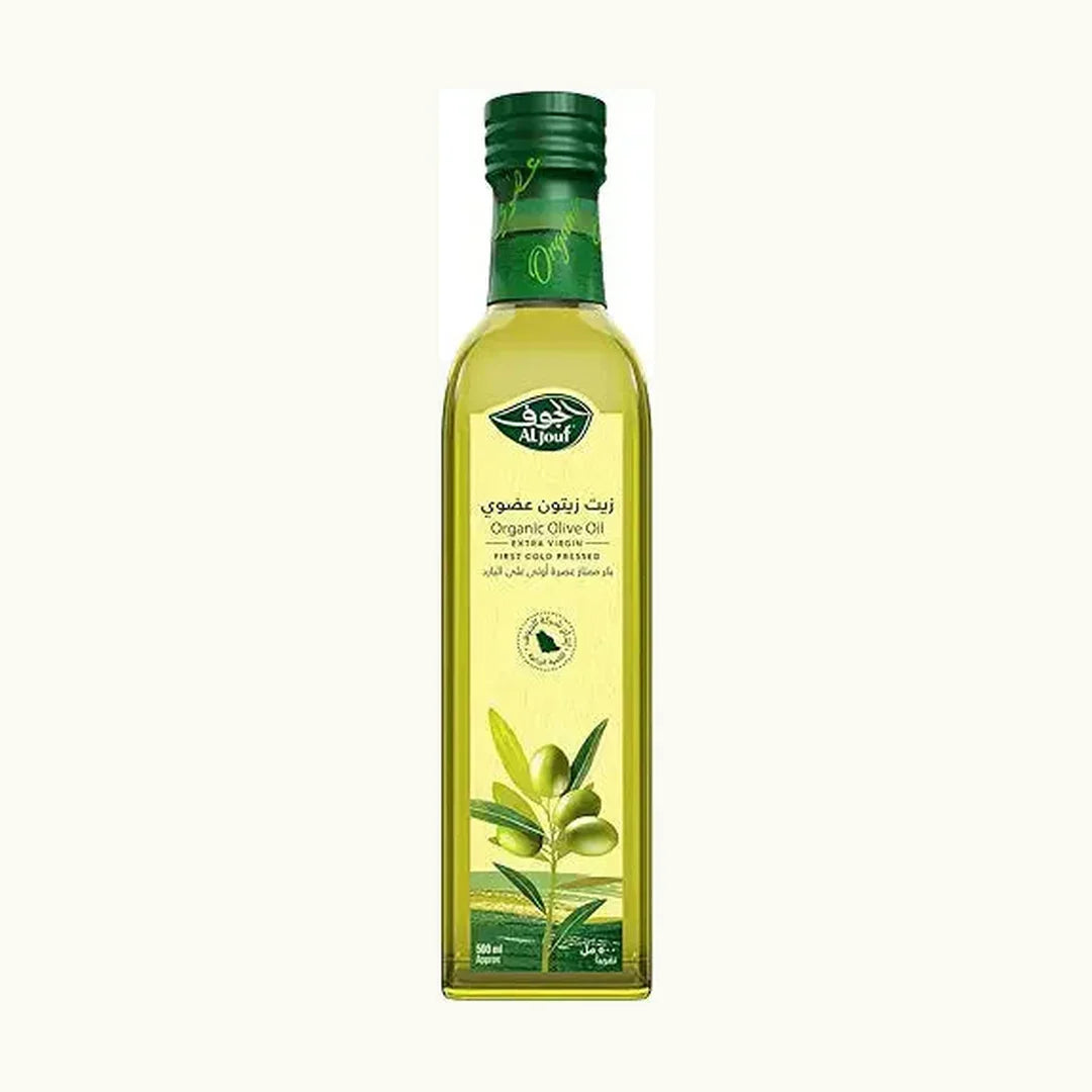 Aljouf Organic Olive Oil - Extra Virgin - Bottle, 500 ml, Pack of 1