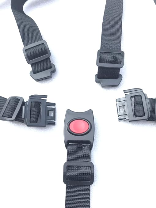 High Chair Straps, Adjustable 5 Point Harness Baby Safety Strap Belt for Stroller Pushchair Pram Buggy Safe Protection，High Chair Baby Harness，Safety Harness Strap Belt