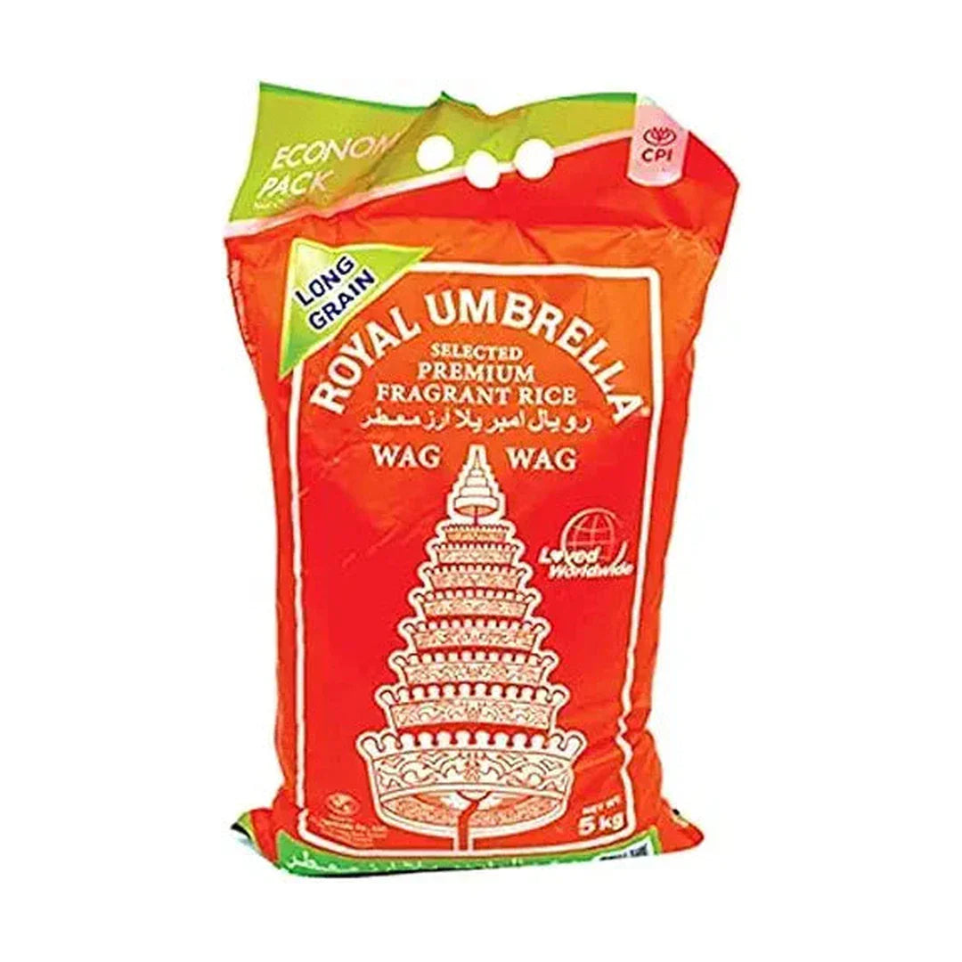 Royal Umbrella Premium Long-Grain White - Fragranced Jasmine Rice 5 kg