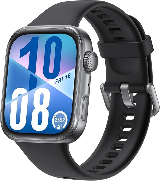 HUAWEI WATCH FIT 4 Smart Watch, 1.82" Display, Fitness & Health Tracker, Emotion Wellbeing Assistant, up to 10-Day Battery Life, iOS&Android, Black, 3 months additional HUAWEI Care