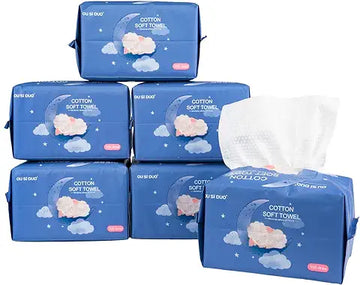 Dry Baby Wipes, Made of 100% cotton, Chemical-free Unscented, Ultra Absorbent Cotton, Wet and Dry Use Tissues for Baby Delicate Skin Clean, 600 count (pack of 6)