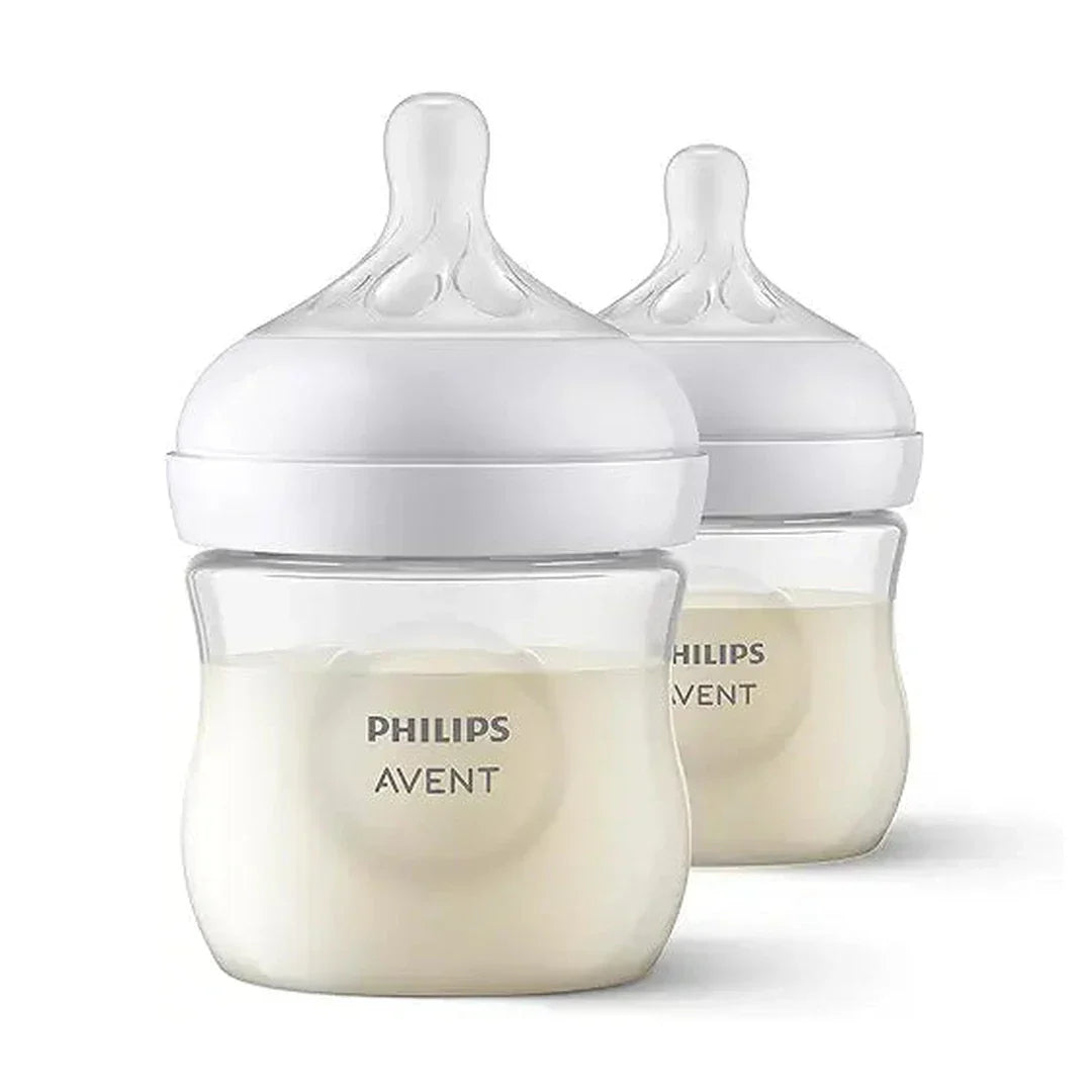 Philips Avent Natural Response 125ml, 2 Baby Feeding Bottles, BPA Free Plastic