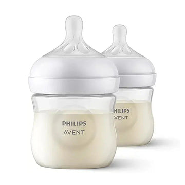 Philips Avent Natural Response 125ml, 2 Baby Feeding Bottles, BPA Free Plastic