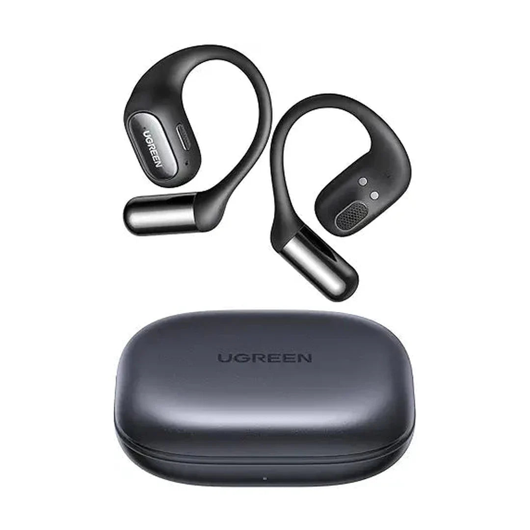 UGREEN FitBuds, Open-ear Headphones with 4 Microphones AI Clear Call Earbuds Adjustable EarHooks Earphones Wireless Bluetooth 6.0 Fast Connect, HiFi Sound, Lightweight, IPX5 for Fitness, 30H Playtime