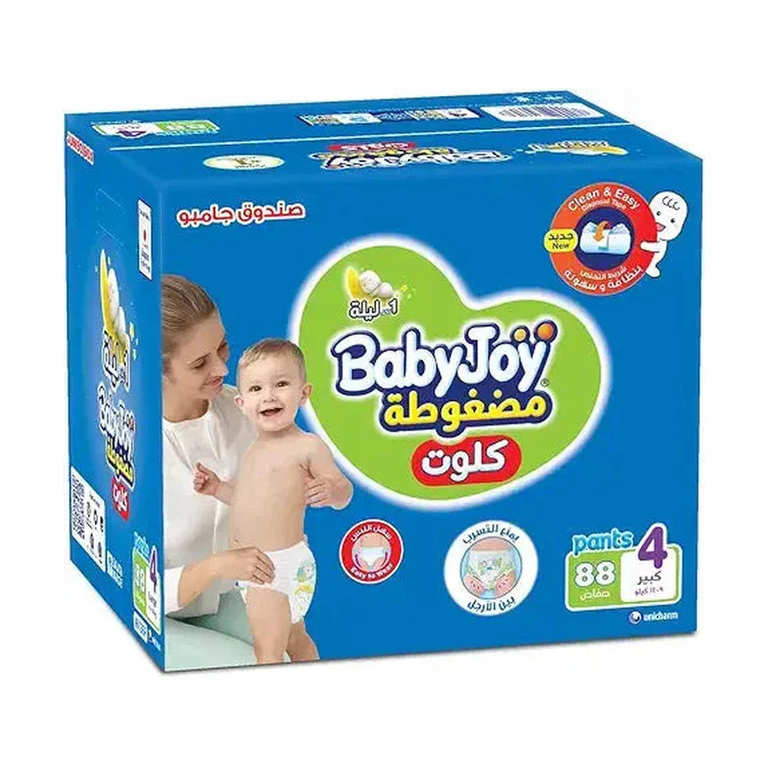 Babyjoy Cullote Pants Diaper, Jumbo Box Large Size 4, Count 88, 9 -14 Kg