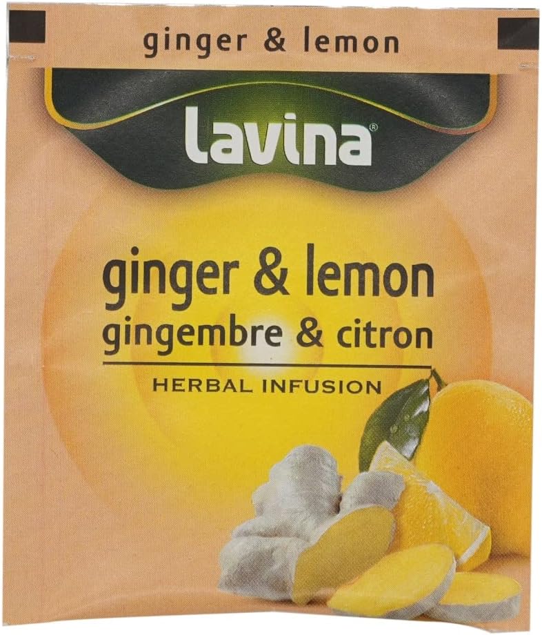 Lavina Herbal Infusion Ginger and Lemon Tea Bags, 20 X 2g - Pack of 1