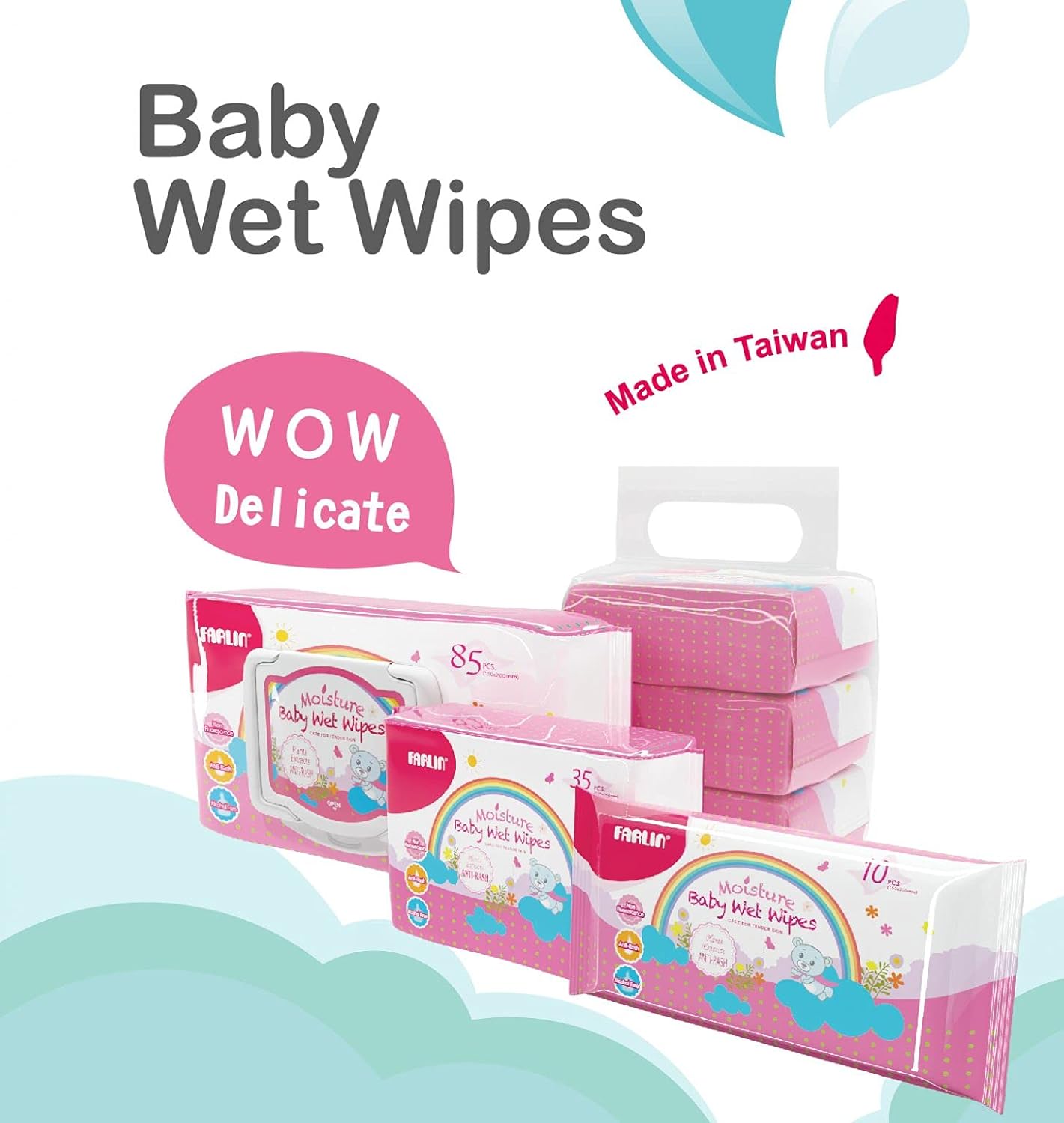 Farlin Anti-rash, 510 Wet Wipes (6 Packs*85)