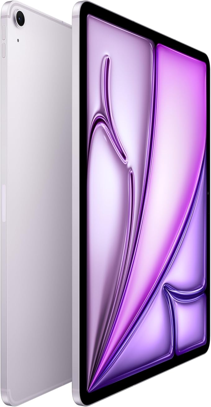 Apple iPad Air 13-inch with M3 chip Built for Apple Intelligence, Liquid Retina Display, 128GB, 12MP Front/Back Camera, Wi-Fi 6E, Touch ID, All-Day Battery Life — Purple