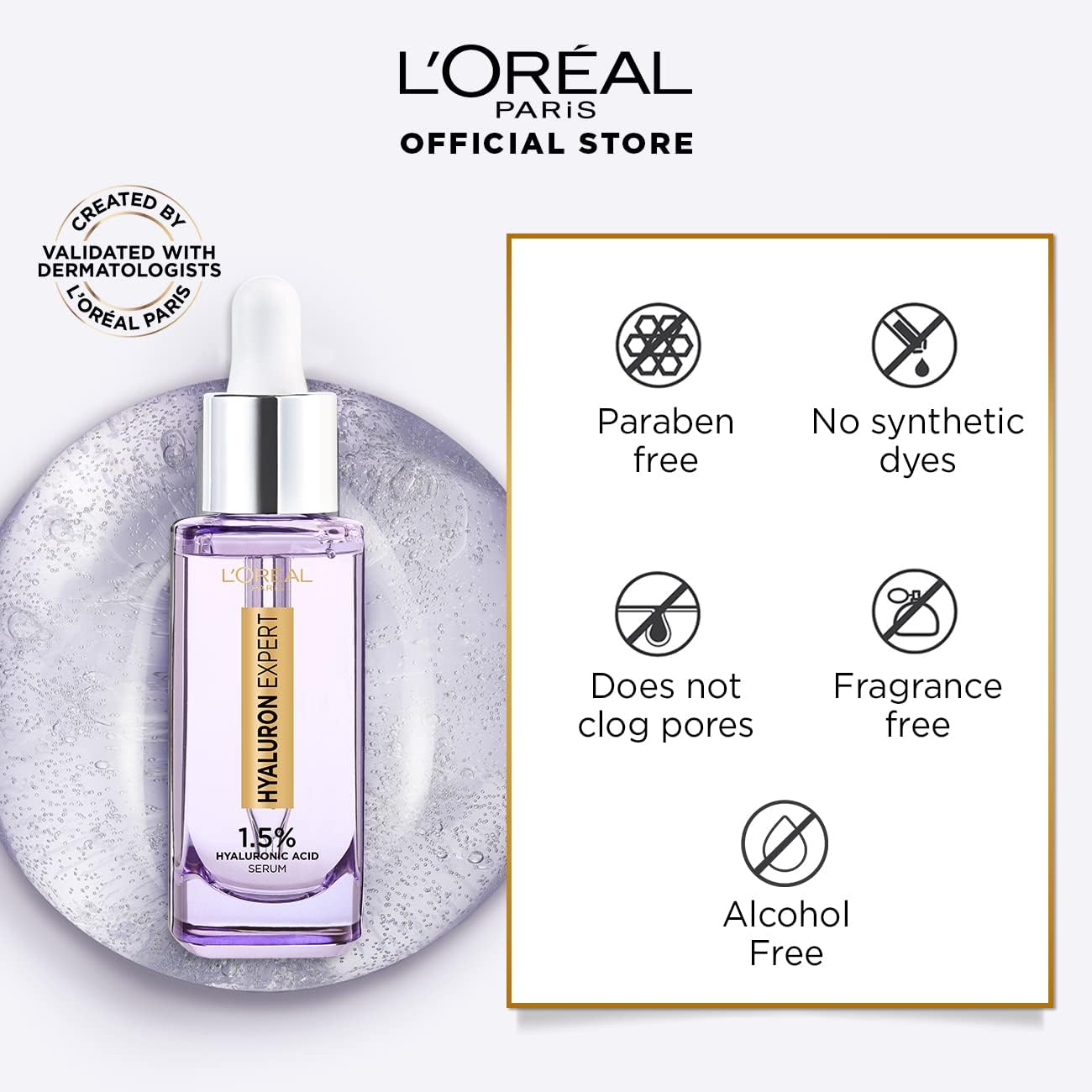 L'Oréal Paris Hyaluron Expert Replumping Face Serum with Hyaluronic Acid - 30ml