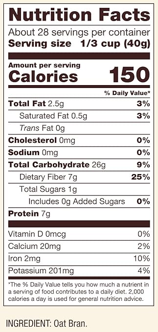 Bob's Red Mill, High Fiber Oat Bran Hot Cereal, 40 oz (1.13 kg)