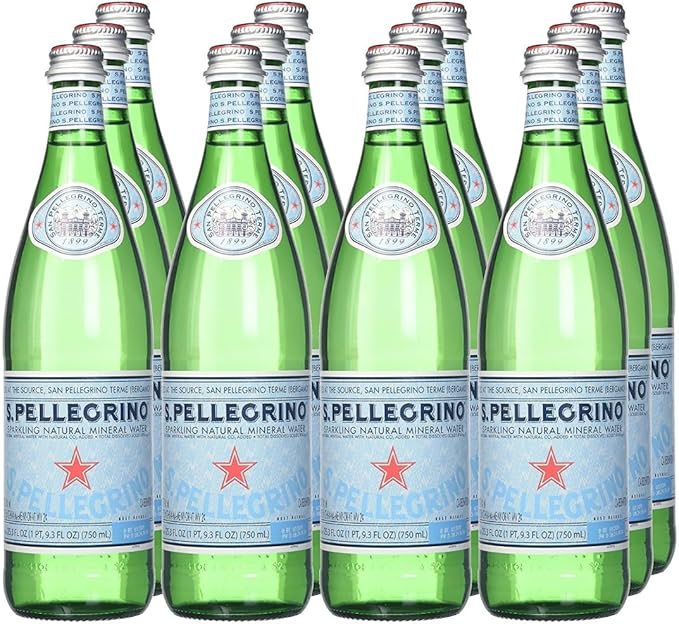 San Pellegrino Natural Mineral Water, Glass Bottle, 12x750 ml