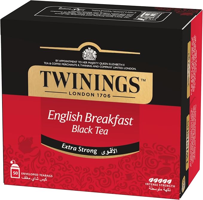 Twinings English Breakfast Tea, 50 Tea Bags - Pack of 1