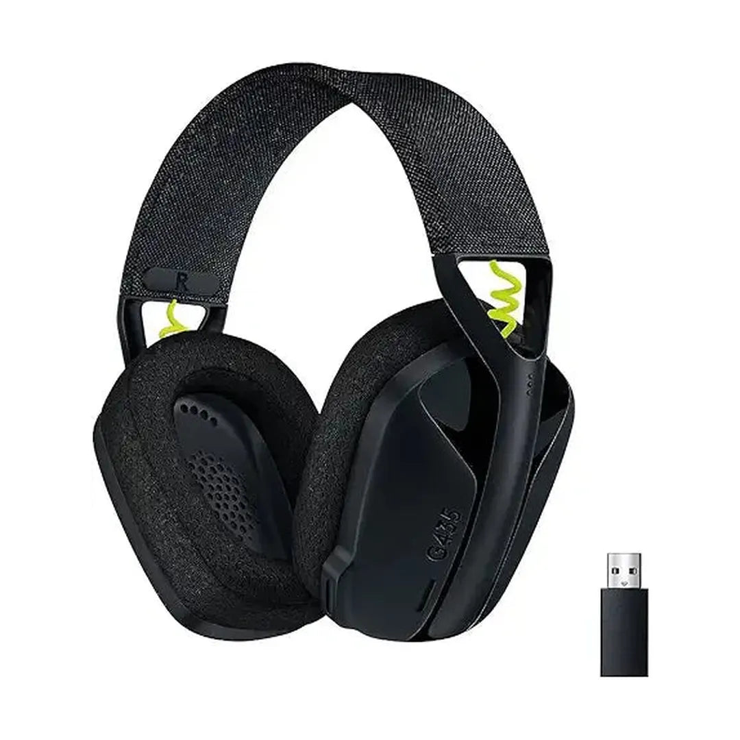 Logitech G435 Lightspeed & Bluetooth Wireless Gaming Headset - Ultra Lightweight 165G Over-Ear Headphones, Built-In Mics, 18H Battery, Compatible With Dolby Atmos, Pc, Ps4, Ps5, Mobile - Black