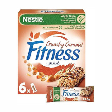 Nestle Fitness Crunchy Caramel Breakfast Cereal Bar 23.5g (6 Bars)