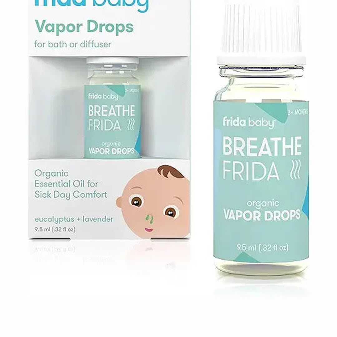 Frida Baby Breathefrida Vapor Bath Drops, Eucalyptus Essential Oil for Humidifier, Aromatherapy Oil Help Baby Breathe Easy
