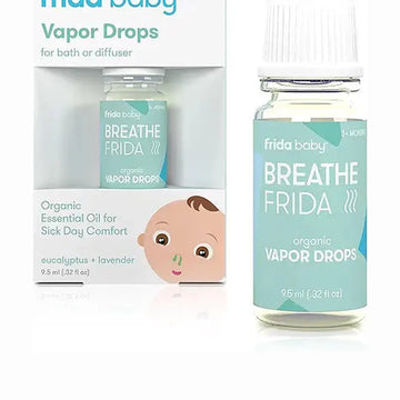 Frida Baby Breathefrida Vapor Bath Drops, Eucalyptus Essential Oil for Humidifier, Aromatherapy Oil Help Baby Breathe Easy