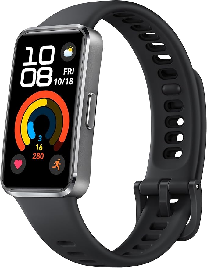 HUAWEI Band 10 Smartwatch with AI-powered Fitness Monitoring, Pro-Level Sleep Analysis, Emotional Wellbeing Assistant, Streamlined Metallic Design, Fast Charging, HUAWEI Care+, Matte Black