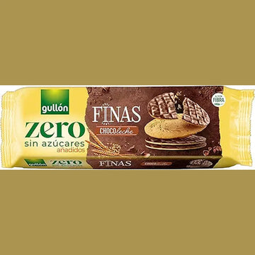 Gullon ZERO No Added Sugar THINS W/MILK CHOCLATES 150G