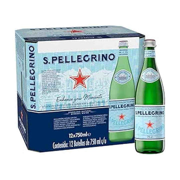 San Pellegrino Natural Mineral Water, Glass Bottle, 12x750 ml