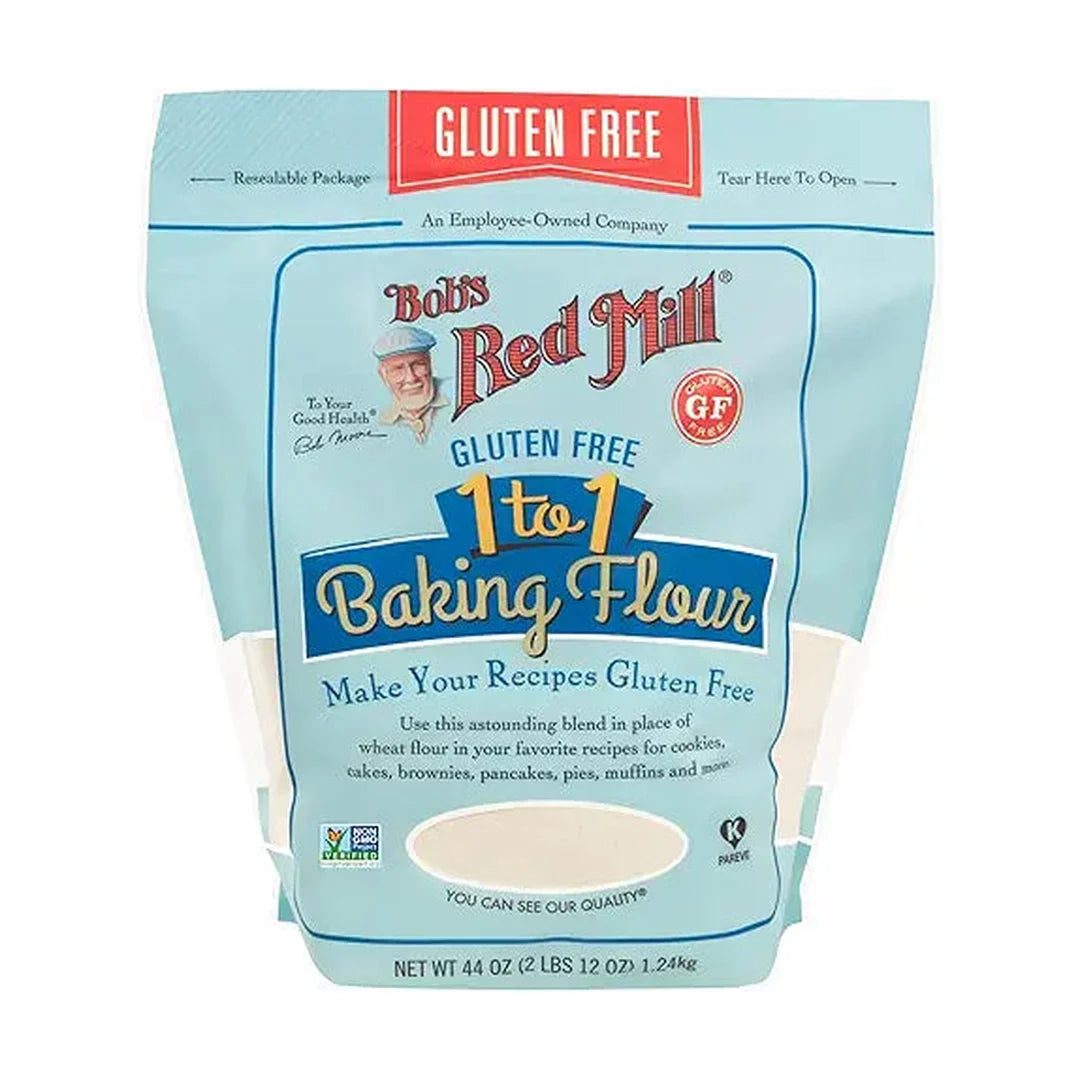 Bob's Red Mill Gluten Free 1 to 1 Baking Flour, 44oz (Pack of 1) - Non GMO, Vegan, Kosher