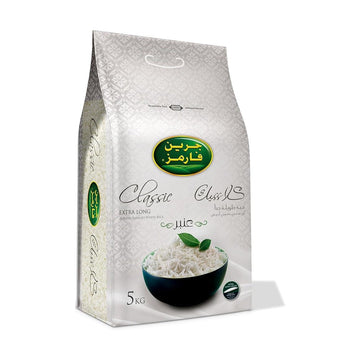 Green Farms Classic Indian White Rice, 5Kg - Pack of 1 100425