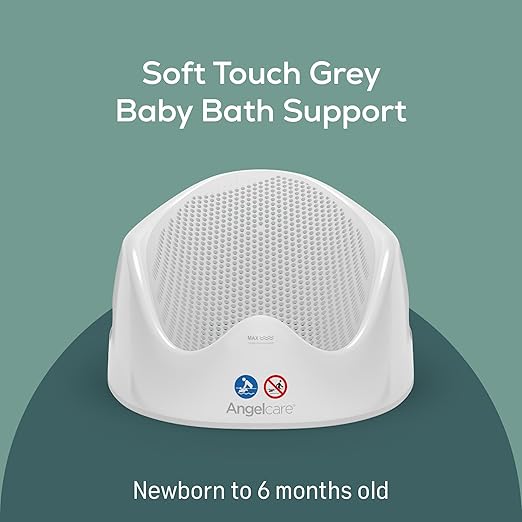Angelcare Baby Bath Support (Grey) | Ideal for Babies Less Than 6 Months Old