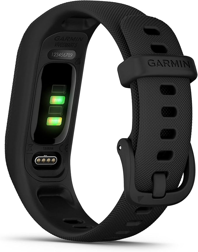 Garmin Vivosmart 5 Smart Health and Fitness Activity Tracker with Touchscreen, Black, Small/Medium
