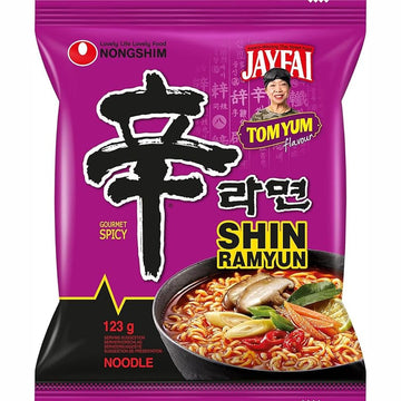 Nongshim Shin Ramyun Tomyum Flavor Instant Noodles, 123 g (Bundle of 4)