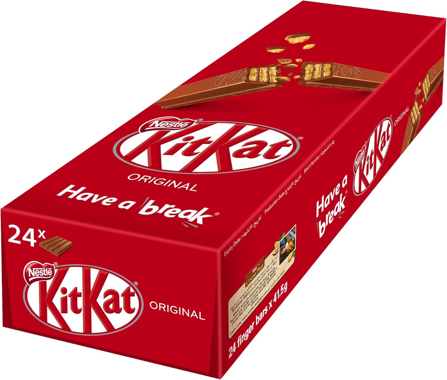 Nestle KitKat 4 Finger Milk Chocolate Wafer Bar 36.5g (24 Bars)
