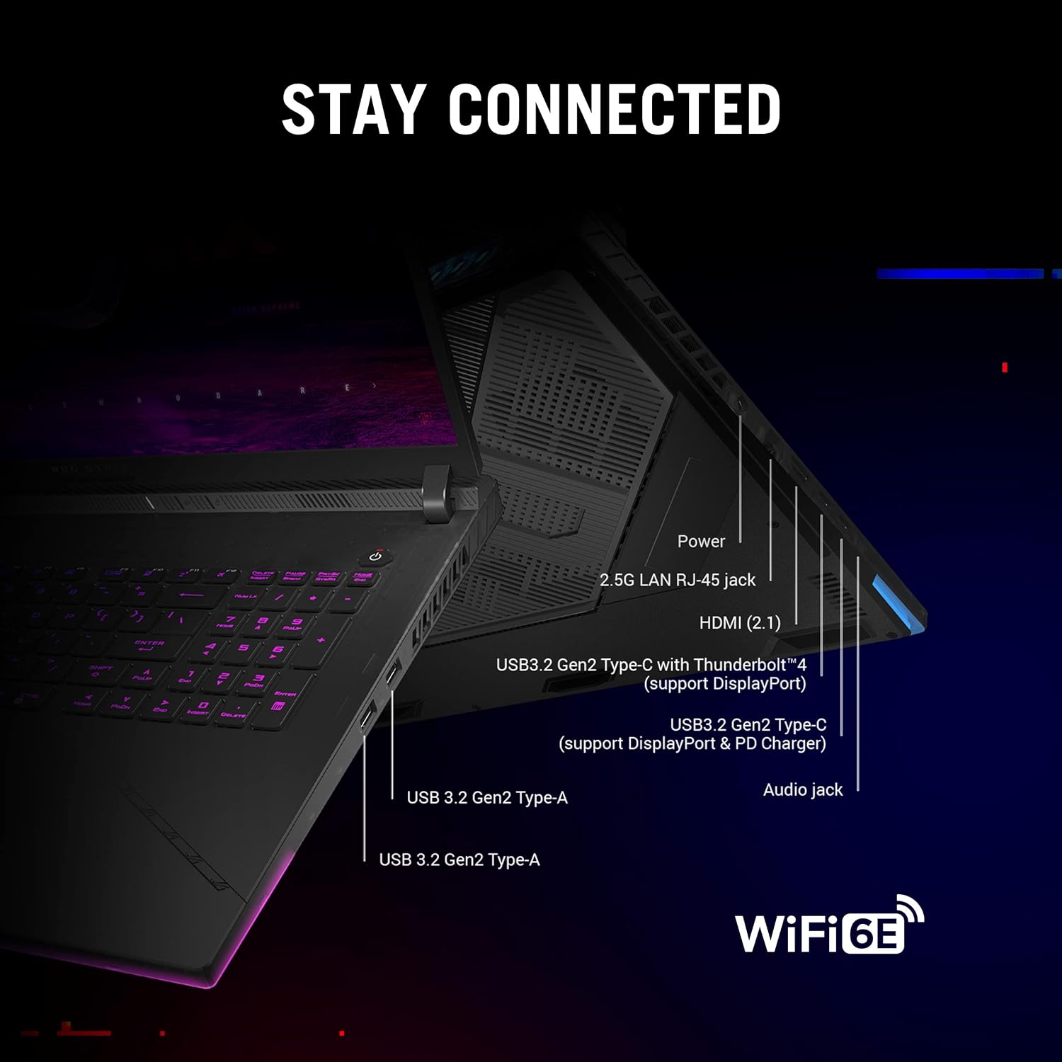 ASUS ROG Strix Scar 18 (2023) Gaming Laptop, 18” Nebula Display 16:10 QHD 240Hz/3ms, GeForce RTX 4090, Intel Core i9-13980HX, 32GB DDR5, 2TB PCIe SSD, Wi-Fi 6E, Windows 11 Pro, G834JY-XS97,Black