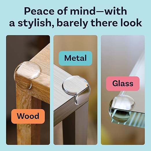 CalMyotis Silicone Corner Protector, Baby Proofing Child Safety Corner Guards, Keep Children Safe, Protectors For Furniture Against Sharp Corners (12 Pack)