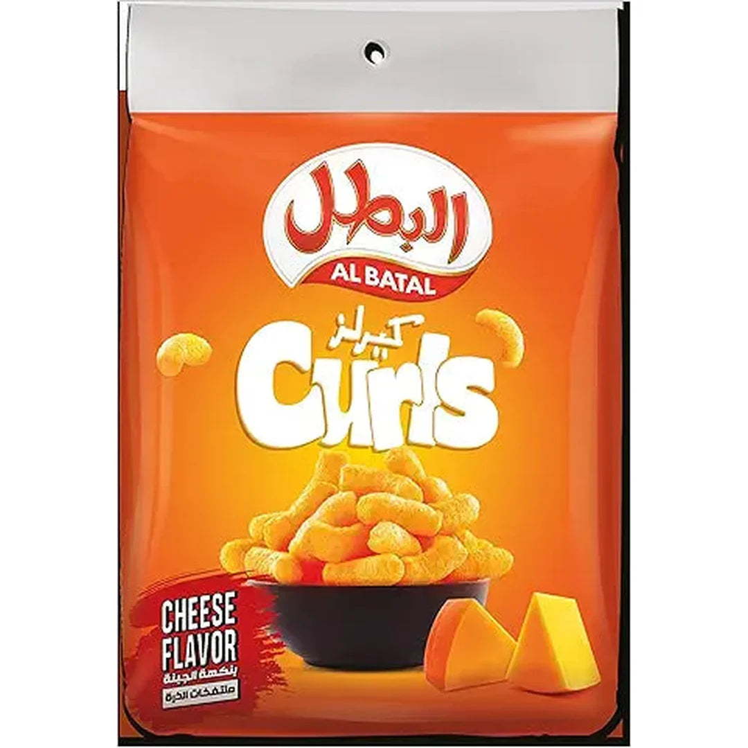 Al Batal Cheese Corn Curls, 20 x 15 g
