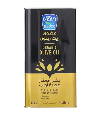 Nadec Organic Extra Virgin Olive Oil, 4 Ltr