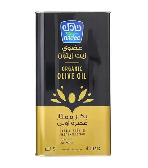 Nadec Organic Extra Virgin Olive Oil, 4 Ltr