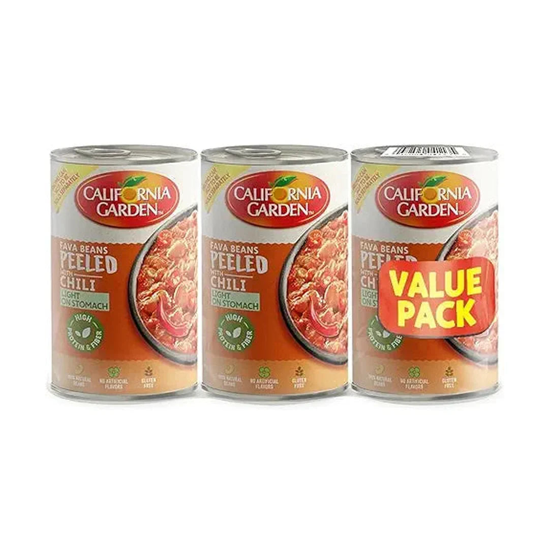 California Garden Peeled Medames with Chili 450 g, 3-Pack