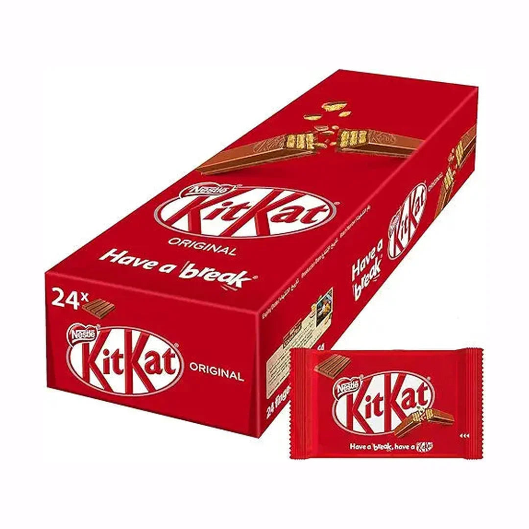 Nestle KitKat 4 Finger Milk Chocolate Wafer Bar 36.5g (24 Bars)