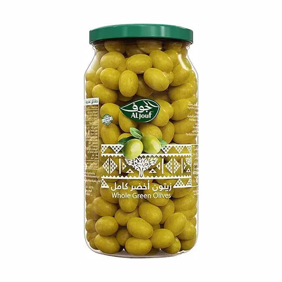 Al Jouf Organic Green Olives Whole 600g