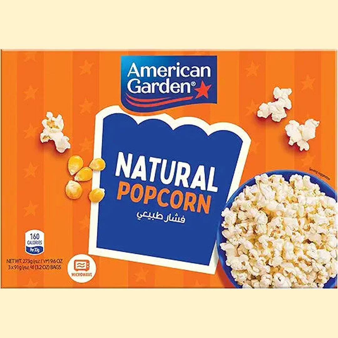 American Garden Popcorn natural flavor, 273g - Package may vary