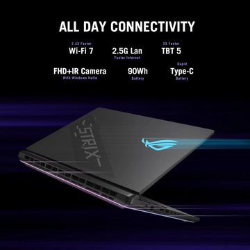 ASUS ROG Strix SCAR 18 (2025) Gaming Laptop, 18” ROG Nebula HDR 16:10 2.5K 240Hz/3ms, NVIDIA GeForce RTX 5090, Intel Core Ultra 9 275HX, 32GB DDR5, 2TB PCIe Gen 4 SSD, Wi-Fi 7, Win 11 Pro, G835LX-XS97