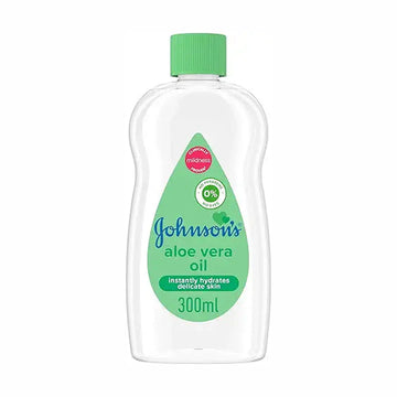 Johnson's Baby Oil with Aloe Vera 300ml – Locks in Moisture, Gentle on Baby Skin, Leaves It Soft & Smooth, Ideal for Massage & Daily Use