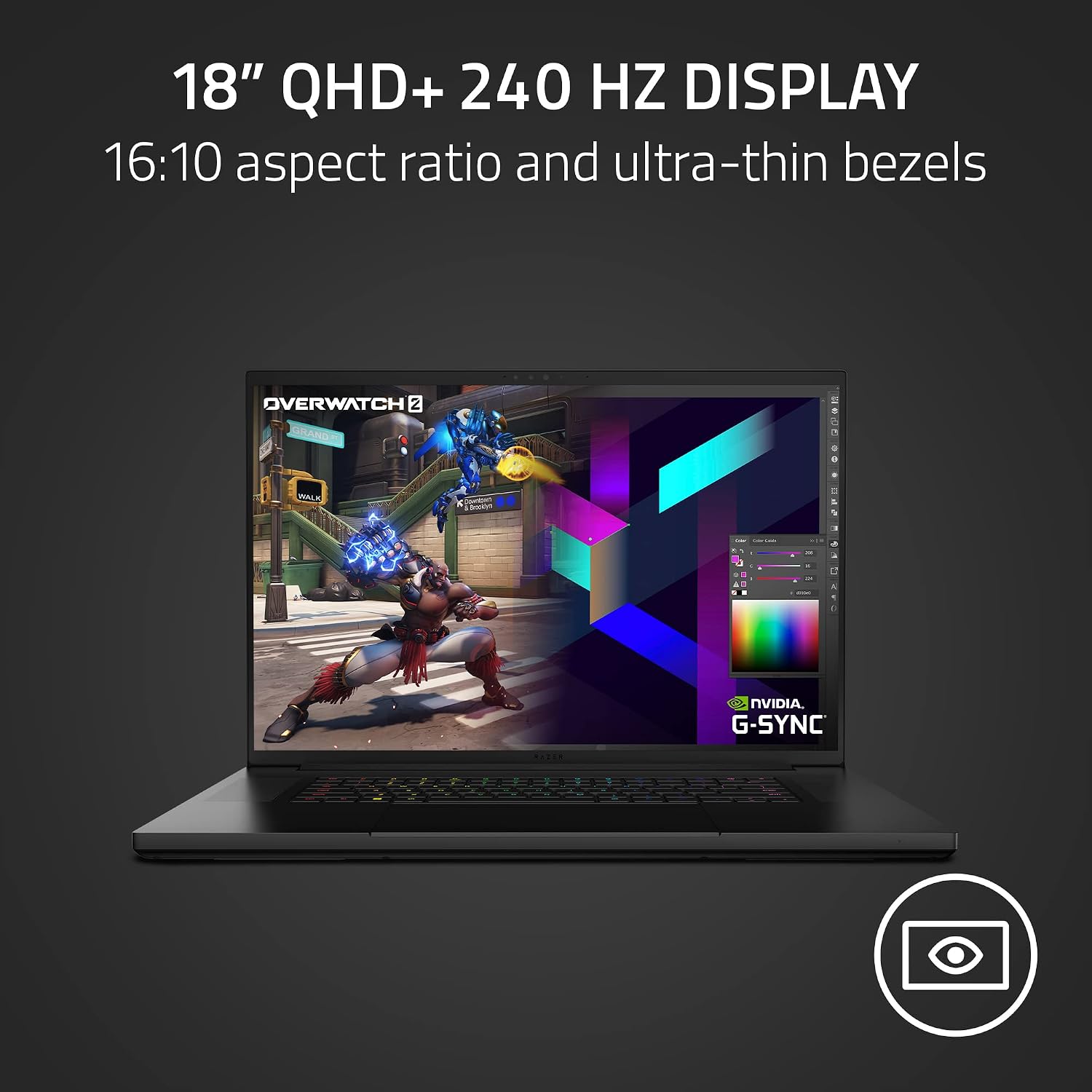 Razer Blade 18 Gaming Laptop NVIDIA GeForce RTX 4090-13th Gen Intel 24-Core i9 HX CPU - QHD+ 240Hz - 64GB RAM - 2TB SSD - CNC Aluminum - Compact GaN Charger - Windows 11 - Chroma RGB